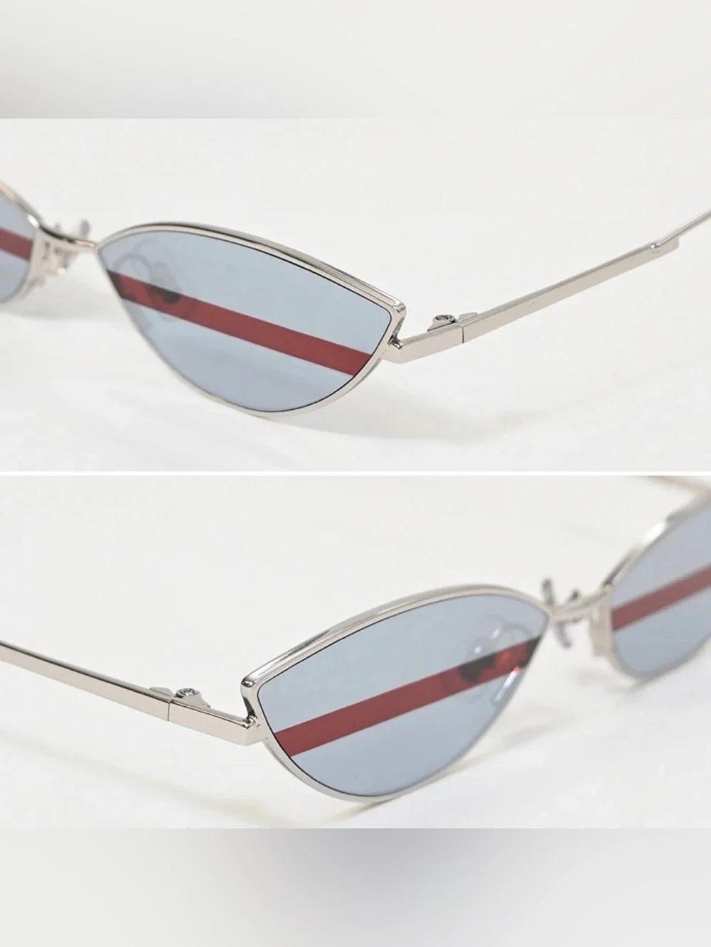 Gentle Monster POXI -02 Silver/Maroon
Slim Cat-eye Mirrored Sunglasses UNISEX - Picture 3 of 12